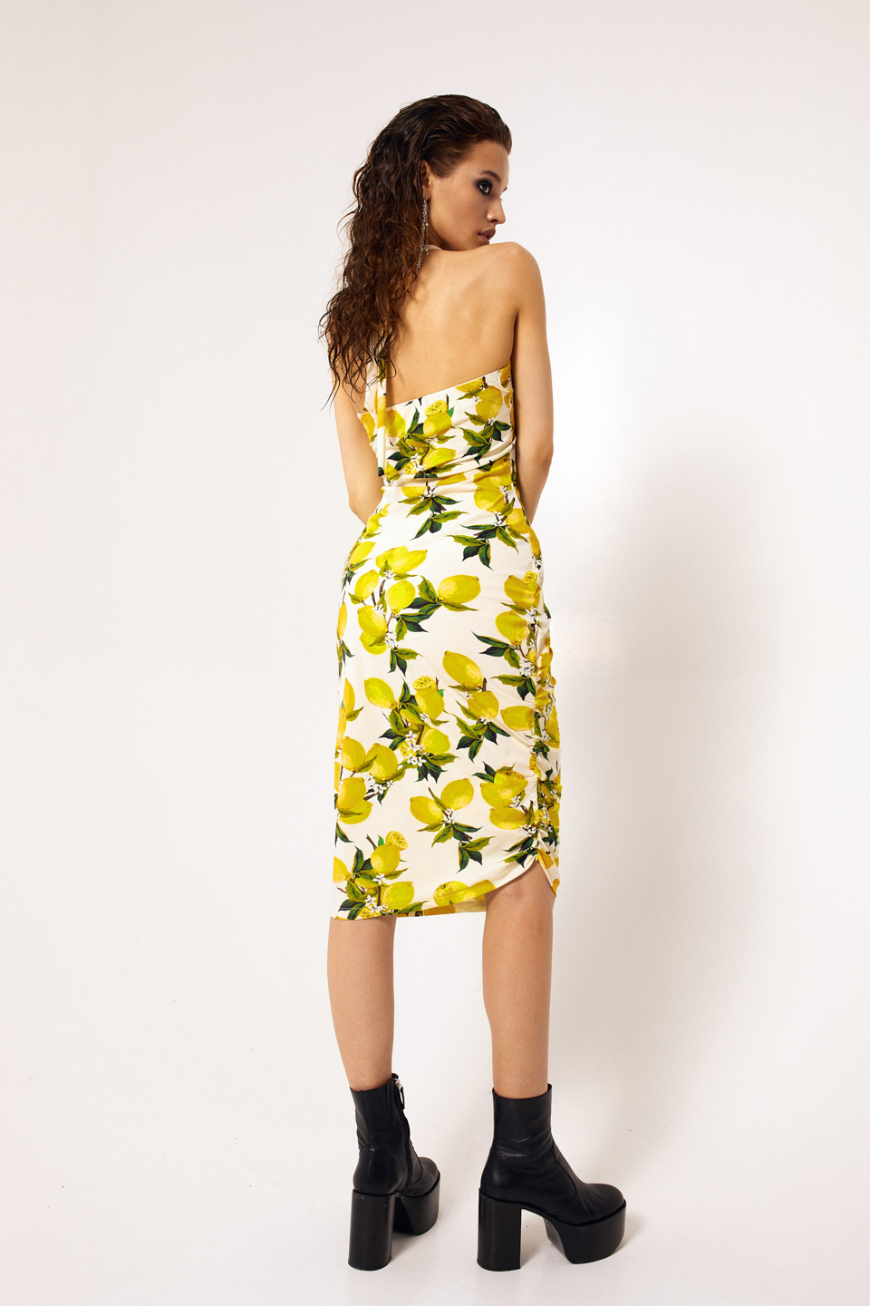 lemon print  dress