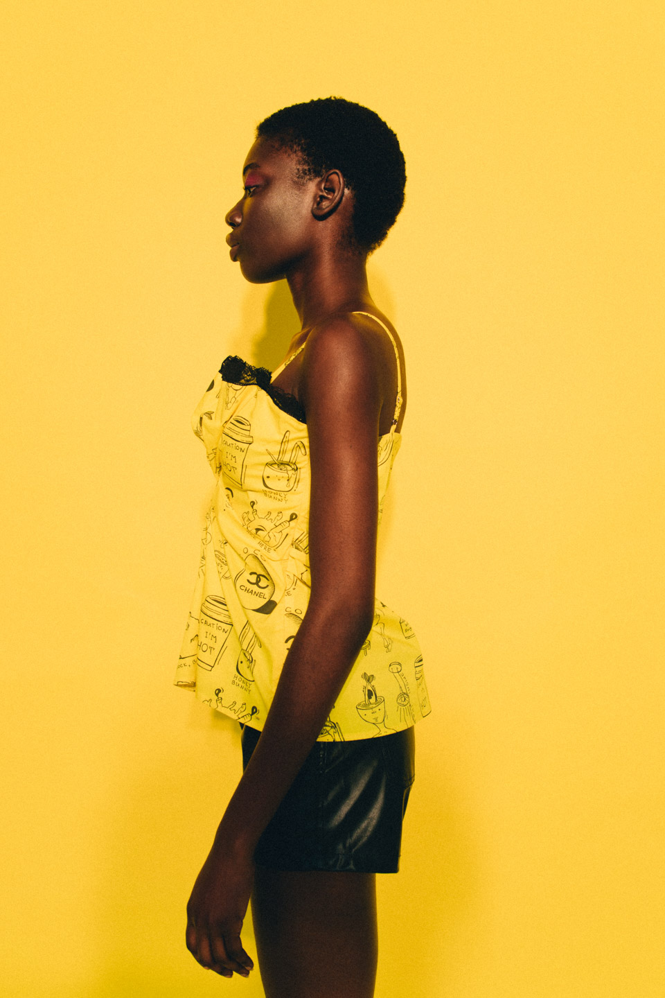 Yellow Corset with Print