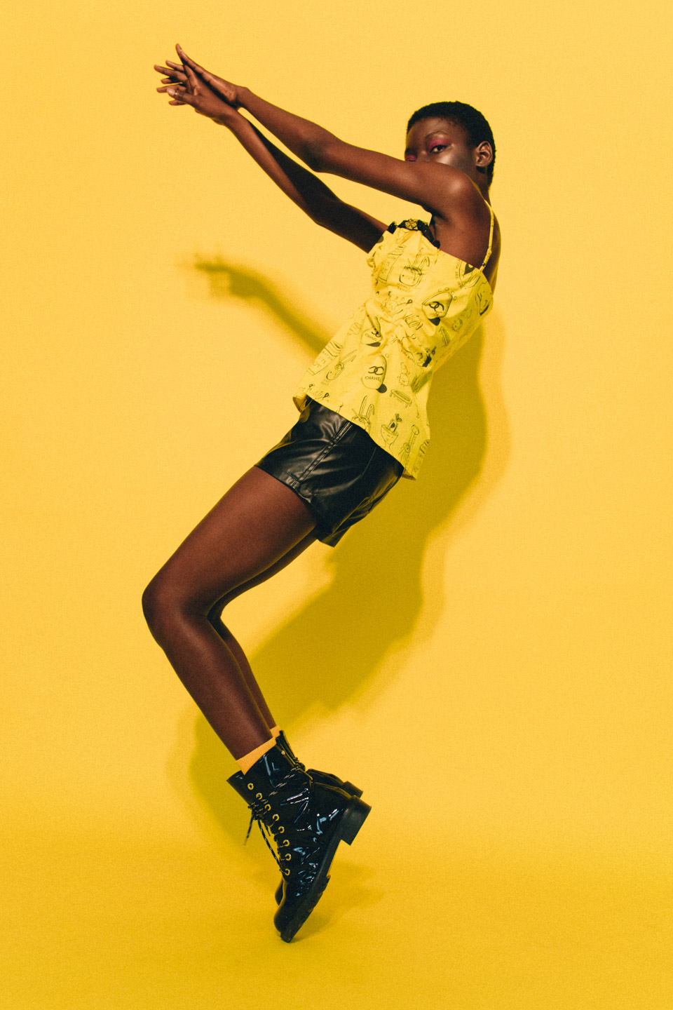 Yellow Corset with Print