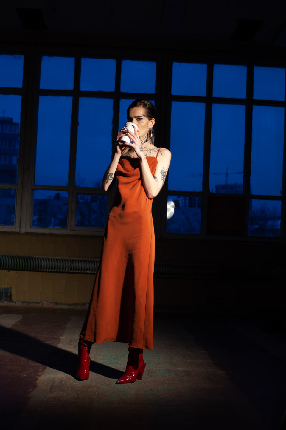 Maxi Slip Dress Caramel