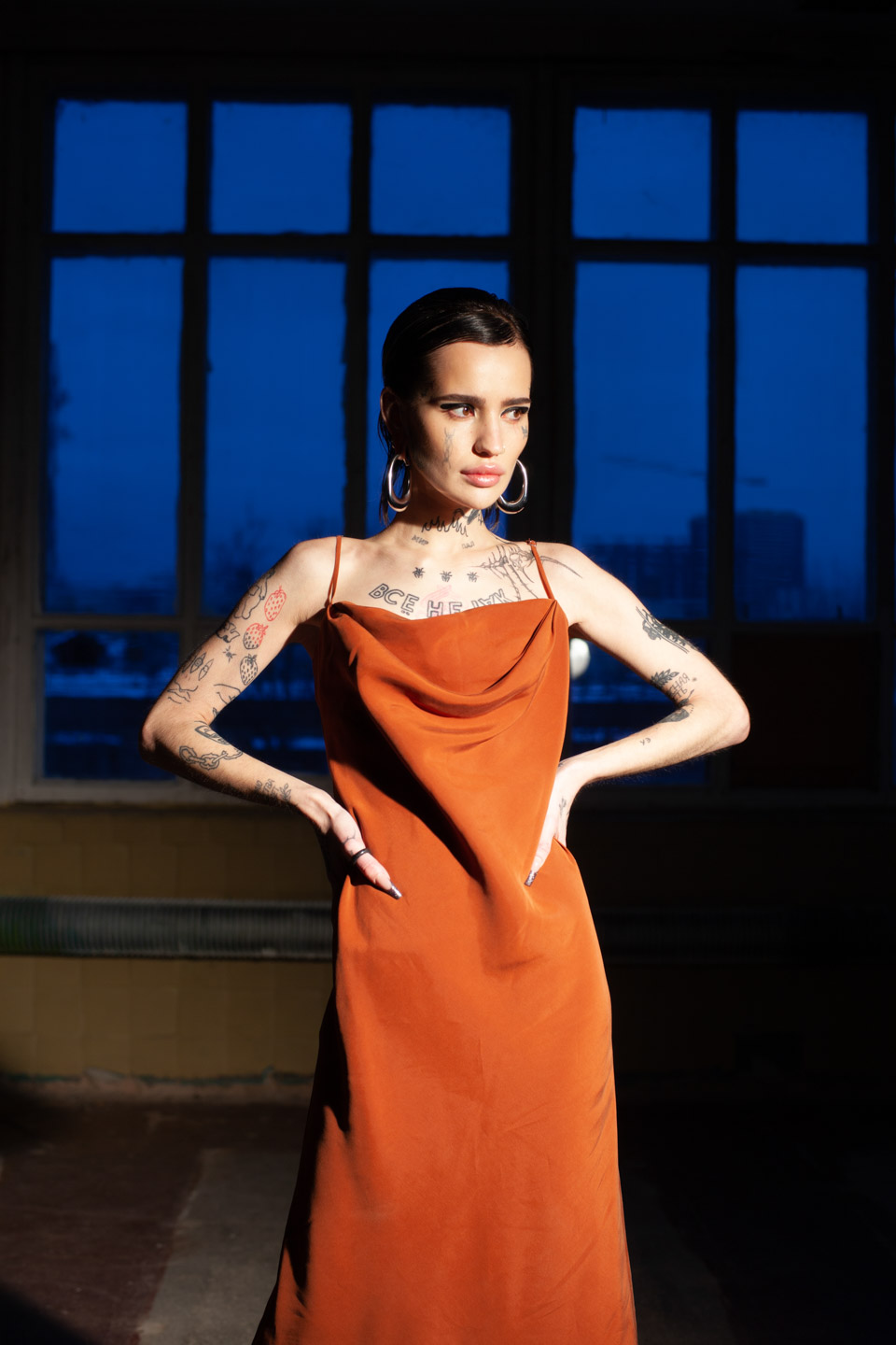 Maxi Slip Dress Caramel 