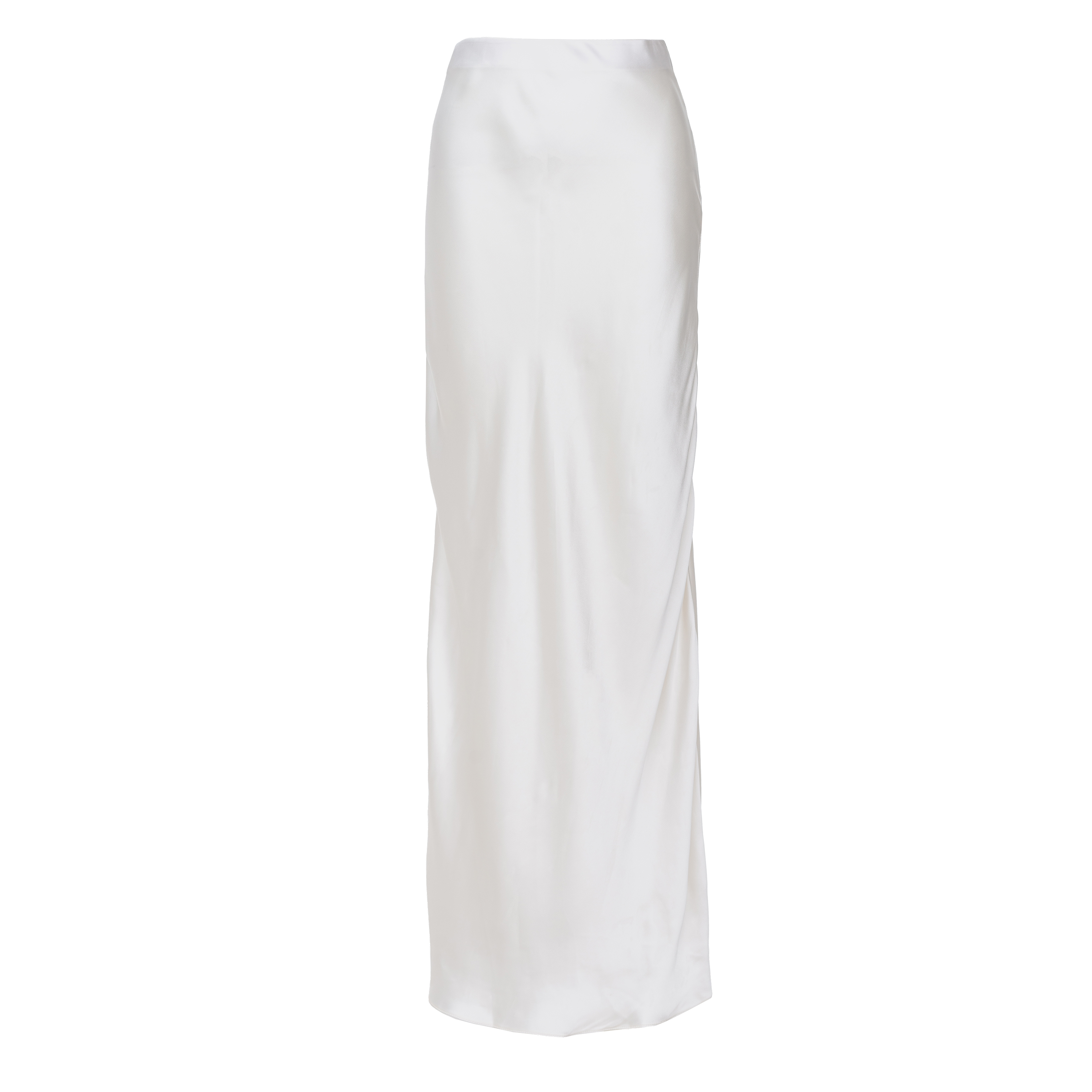Silk MAXI SKIRT in white