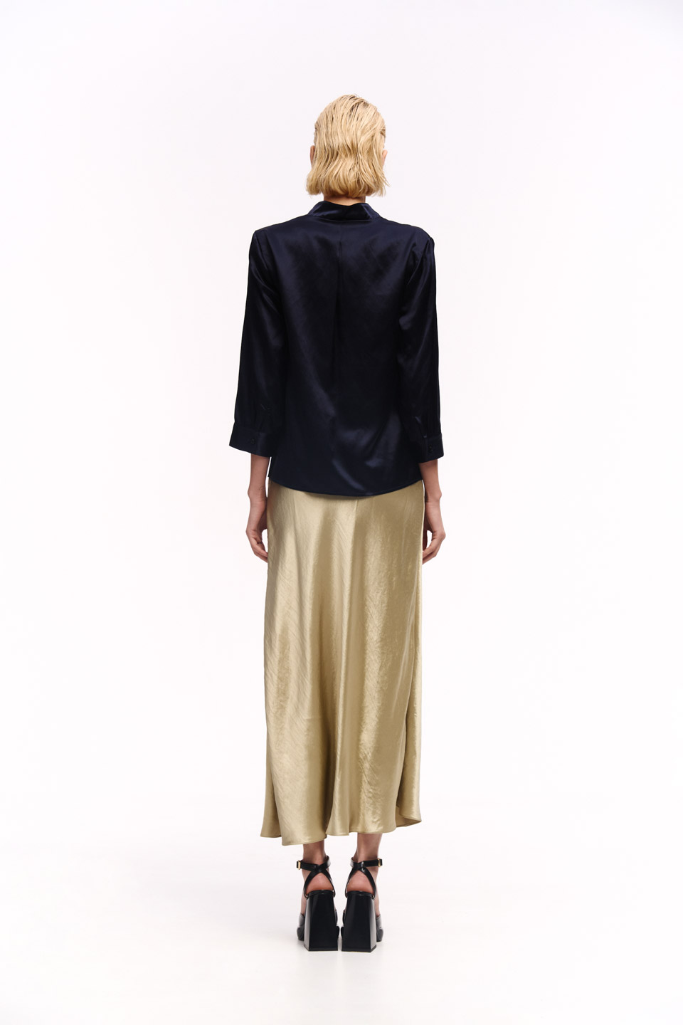 Silk MIDI SKIRT 