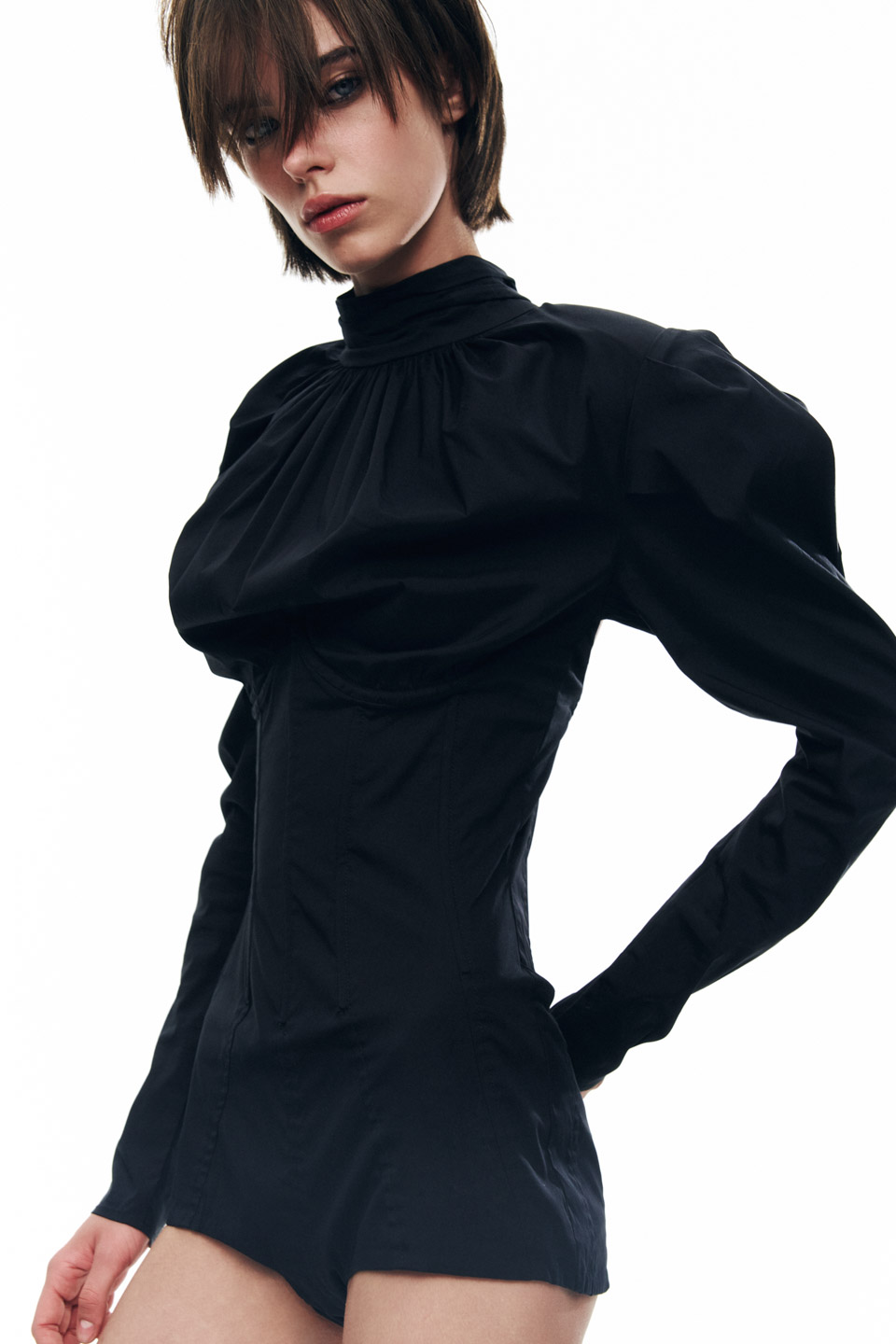 corset bodysuit black