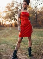 Red vinyl dress 2