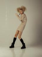 lurex dress long sleeves