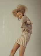 lurex dress stripes