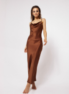 Maxi slip dress chokolade 