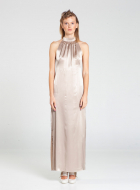 Halterneck silk dress