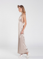 Halterneck silk party dress