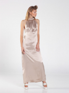 Halterneck silk dress