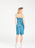 Blue Silk Mini Dress