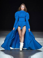 Ukrainian Fashion Week Blue Victorian Dress