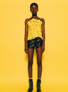 Yellow Corset with Print