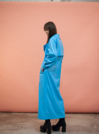 Vegan Trench Coat in Freedom blue