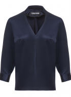 Silk Navy Blue BLOUSE