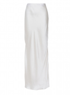 Silk MAXI SKIRT in white