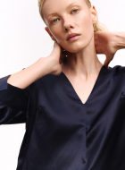 Silk Navy Blue BLOUSE