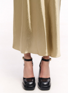 Silk MIDI SKIRT 
