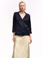 Silk Navy Blue TOP